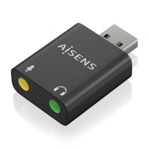 Tarjeta de Sonido Aisens A106-0768/ USB Macho – 2x Jack 3.5 Hembra
