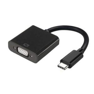 Conversor USB Tipo-C Aisens A109-0347/ USB Tipo-C – VGA Hembra/ 15cm/ Negro