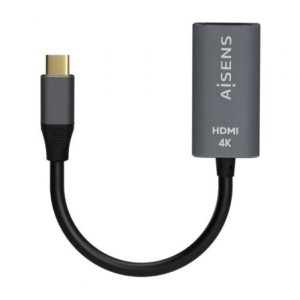 Conversor HDMI 4K 60Hz Aisens A109-0683/ HDMI Hembra – USB Tipo-C Macho/ 15cm/ Gris