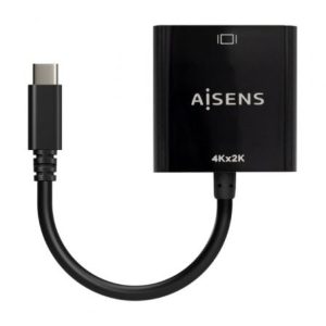 Conversor HDMI 4K 30Hz Aisens A109-0684/ HDMI Hembra – USB Tipo-C Macho/ 15cm/ Negro