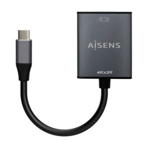 Conversor HDMI 4K 30Hz Aisens A109-0685/ HDMI Hembra – USB Tipo-C Macho/ 15cm/ Gris