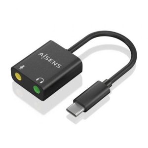 Tarjeta de Sonido Aisens A109-0767/ USB-C Macho – 2xJack 3.5 Hembra
