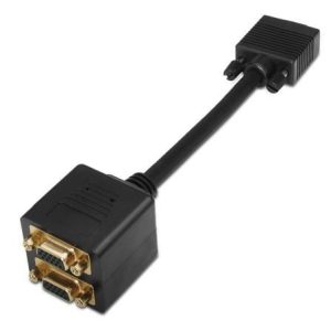 Duplicador SVGA Aisens A113-0080/ VGA Macho – 2x VGA Hembra
