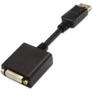 Conversor Aisens A125-0133/ DisplayPort Macho – DVI Hembra/ 15cm/ Negro