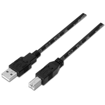 Cable USB 2.0 Impresora Aisens A101-0006/ USB Tipo-B Macho - USB Macho/ 1.8m/ Negro - Imagen 4