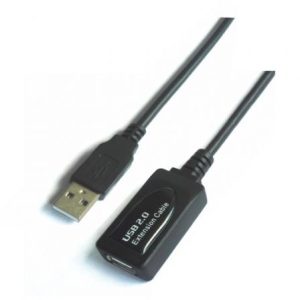 Cable Alargador USB 2.0 Aisens A101-0020/ USB Macho – USB Hembra/ Hasta 2.5W/ 60Mbps/ 15m/ Negro