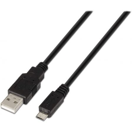 Cable USB 2.0 Aisens A101-0027/ USB Macho - MicroUSB Macho/ 480Mbps/ 80cm/ Negro - Imagen 4