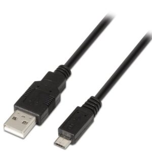 Cable USB 2.0 Aisens A101-0029/ USB Macho – MicroUSB Macho/ 3m/ Negro