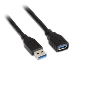 Cable Alargador USB 3.0 Aisens A105-0042/ USB Macho – USB Hembra/ Hasta 9W/ 625Mbps/ 2m/ Negro