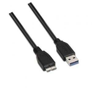 Cable USB 3.0 Aisens A105-0043/ USB Macho – MicroUSB Macho/ Hasta 9W/ 625Mbps/ 1m/ Negro
