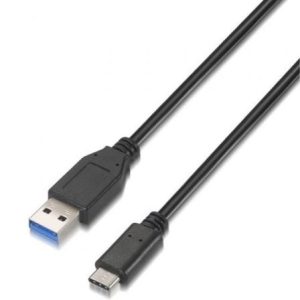 Cable USB 3.1 Tipo-C Aisens A107-0060/ USB Tipo-C Macho – USB Macho/ 10Gbps/ 1m/ Negro