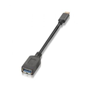Cable USB 3.1 Tipo-C Aisens A107-0062/ USB Tipo-C Macho – USB Hembra/ 5Gbps/ 15cm/ Negro
