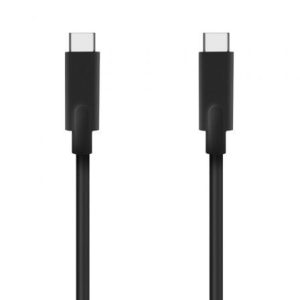 Cable USB 3.2 Tipo-C Aisens A107-0705 10GBPS 5A 100W/ USB Tipo-C Macho – USB Tipo-C Macho/ Hasta 100W/ 10Gbps/ 3m/ Negro
