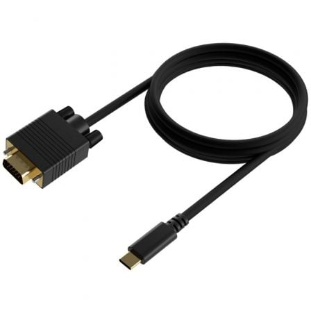 Cable Conversor Aisens A109-0692/ USB Tipo-C Macho - VGA Macho/ Hasta 27W/ 1250Mbps/ 80cm/ Negro - Imagen 5