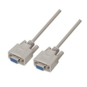 Cable Serie NULL Modem Aisens A112-0067/ DB9 Hembra – DB9 Hembra/ Hasta 0.15W/ 1.6Mbps/ 1.8m/ Beige