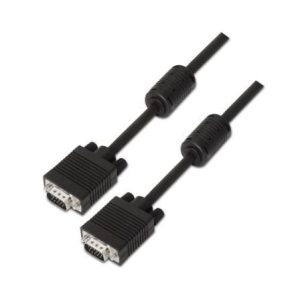 Cable SVGA Aisens A113-0077/ VGA Macho – VGA Macho/ Hasta 3W/ 10Mbps/ 25m/ Negro