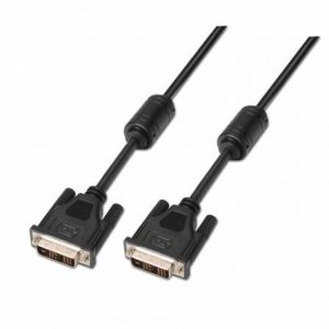 Cable DVI Aisens A117-0086/ DVI-D Macho – DVI-D Macho/ Hasta 3W/ 10Mbps/ 1.8m/ Negro