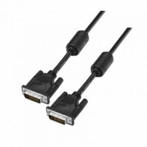 Cable DVI Aisens A117-0089/ DVI-D Macho – DVI-D Macho/ Hasta 3W/ 10Mbps/ 1.8m/ Negro