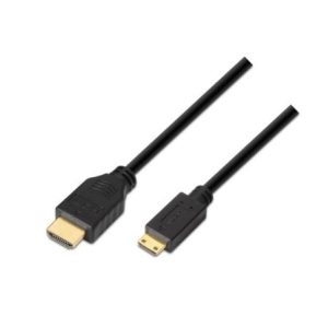 Cable HDMI Aisens A119-0115/ HDMI Macho – Mini HDMI Macho/ Hasta 10W/ 720Mbps/ 3m/ Negro