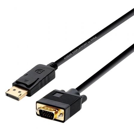 Cable Conversor Aisens A125-0365/ DisplayPort Macho - VGA Macho/ Hasta 5W/ 2300Mbps/ 2m/ Negro - Imagen 3