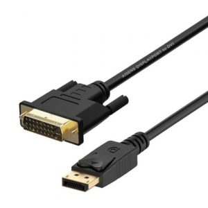 Cable Conversor Aisens A125-0366/ DisplayPort Macho – DVI Macho/ Hasta 5W/ 2300Mbps/ 2m/ Negro