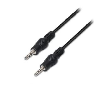 Cable Estéreo Aisens A128-0143/ Jack 3.5 Macho – Jack 3.5 Macho/ Hasta 0.1W/ 3m/ Negro
