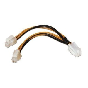 Cable Alimentación para Microprocesador Aisens A131-0166/ Molex 4+4 PIN Macho – Molex 4 PIN Hembra/ Hasta 54W/ 15cm