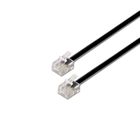 Cable de Teléfono RJ11 6P4C Aisens A143-0319/ 2m/ Negro - Imagen 3