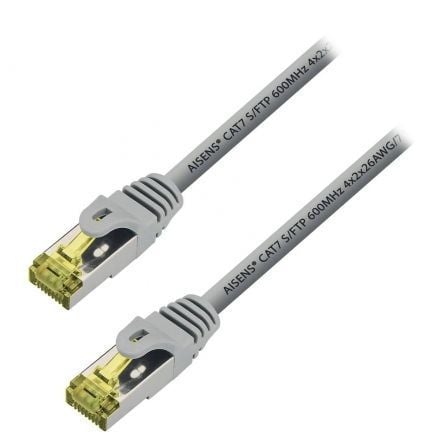 Cable de Red RJ45 S/FTP Aisens A146-0333 Cat.7/ 50cm/ Gris - Imagen 4