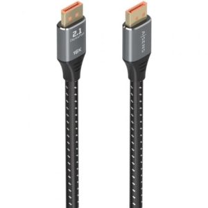 Cable DisplayPort 2.1 16K Aisens A158-0903/ DisplayPort Macho – DisplayPort Macho/ 80Gbps/ 2m/ Negro