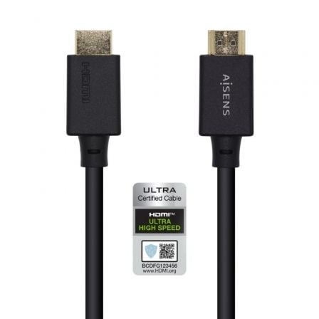 Cable HDMI 2.1 8K Aisens A150-0423/ HDMI Macho - HDMI Macho/ 2m/ Certificado/ Negro - Imagen 4
