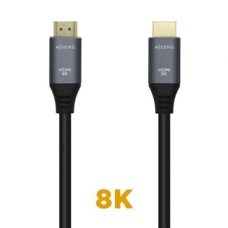 Cable HDMI 2.1 8K Aisens A150-0428/ HDMI Macho - HDMI Macho/ 2m/ Gris Negro - Imagen 2