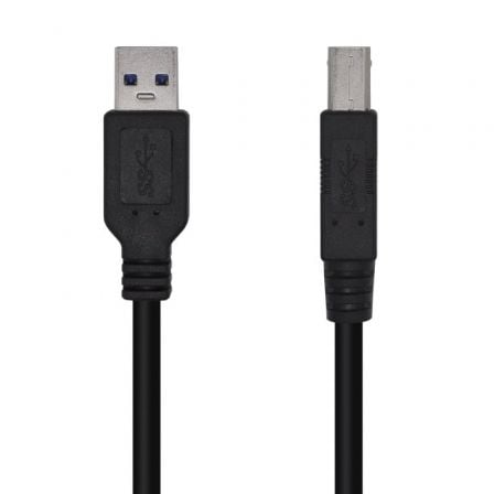 Cable USB 3.0 Impresora Aisens A105-0445/ USB Tipo-B Macho - USB Macho/ 5Gbps/ 3m/ Negro - Imagen 3
