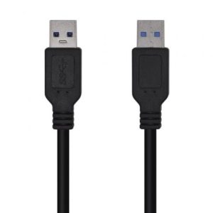 Cable USB 3.0 Aisens A105-0447/ USB Macho – USB Macho/ 5Gbps/ 2m/ Negro