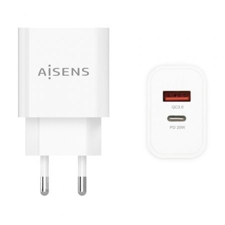 Cargador de Pared Aisens A110-0681/ 1xUSB Tipo-C/ 1xUSB/ 20W - Imagen 5