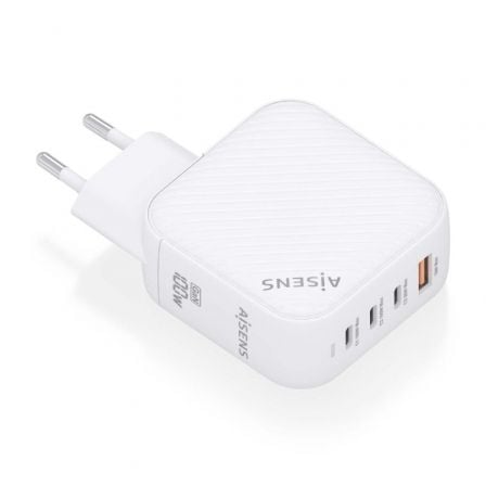 Cargador de Pared GaN Aisens ASCH-100W4P028-W/ 3xUSB Tipo-C/ 1x USB/ 100W - Imagen 3