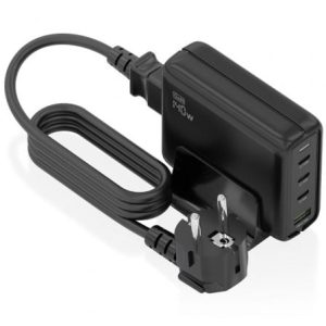 Cargador Sobremesa GaN Aisens ASCH-140W4P056-BK/ 3xUSB Tipo-C/ 1xUSB/ 140W
