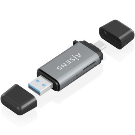 Lector de Tarjetas Externo Aisens ASCR-2AC11-GR/ USB 3.1 - Imagen 2