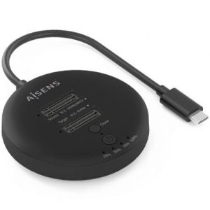 Docking Station USB 3.2 Gen2 Tipo-C para SSD M.2 NVMe Aisens ASDS-2M2N05-BK/ Gris