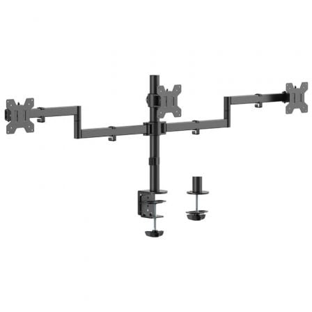 Soporte de Mesa para 3 Monitores Aisens DT27TSR-281/ Giratorio/ Inclinable/ hasta 10kg - Imagen 2