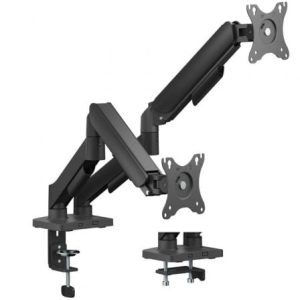 Soporte de Mesa con Contrapeso para 2 Monitores Aisens DT32TSR-357/ Giratorio/ Inclinable/ hasta 9kg