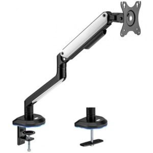 Soporte de Mesa Gaming con Contrapeso para Monitor Aisens DT32TSR-295/ Giratorio/ Inclinable/ hasta 9kg/ con Iluminación RGB