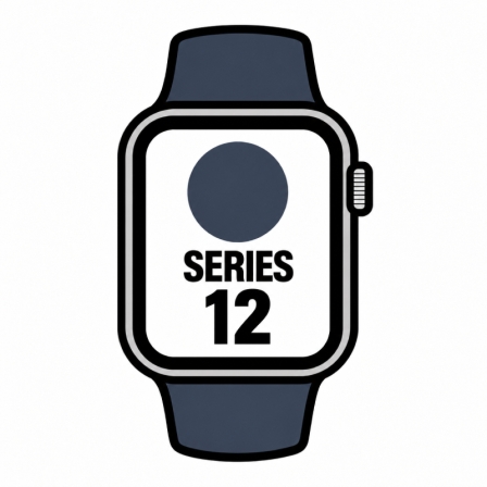 Apple Watch Series 12/ GPS/ 46mm/ Gris Espacial/ Correa Deportiva Azul Marino (M/L) - Imagen 2