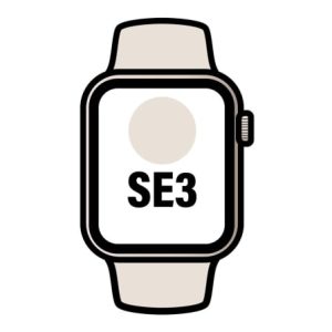 Apple Watch SE3/ GPS/ Cellular/ 44mm/ Caja de Aluminio Blanco Estrella/ Correa Deportiva Arena M/L