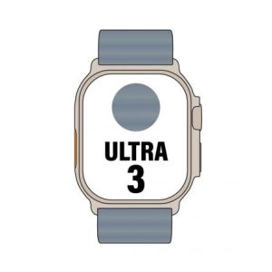 Apple Watch Ultra 3 GPS/ Cellular 49mm Caja de Titanio Natural/ Correa Ocean Azul Naútico