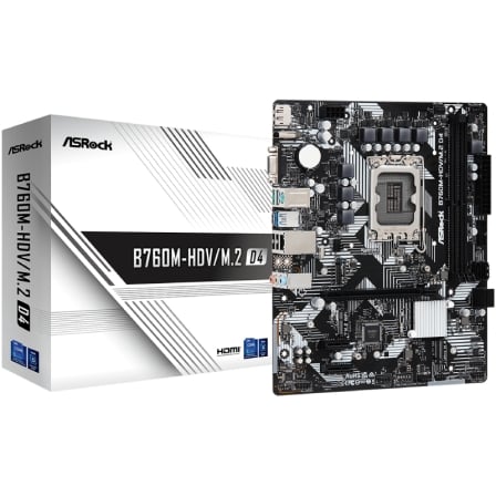 Placa Base Asrock B760M-HDV M2 D4 Socket 1700/ DDR4/ PCIe 4.0/ Micro ATX - Imagen 2