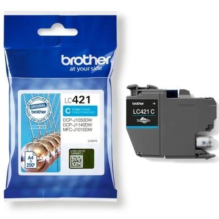 Cartucho de Tinta Original Brother LC421/ Cian - Imagen 2