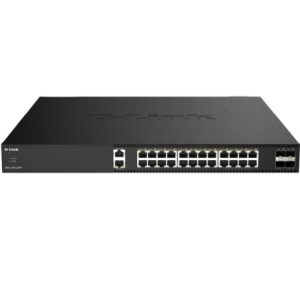 Switch Gestionable D-Link DXS-1250-28YP/E 24 Puertos/ RJ-45 10Gbps/ SFP/ PoE