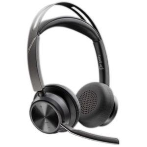 Auriculares Inalámbricos PolyVoyager Focus 2 USB-C-C + Adaptador USB-C/A/ con Micrófono/ Bluetooth/ Negros