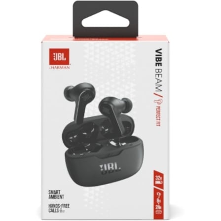 Auriculares Bluetooth JBL Vibe Beam con estuche de carga/ Autonomía 8h/ Negra - Imagen 2